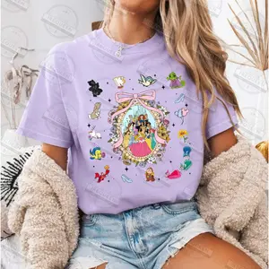 #Coquette Bows Family Trip Sweatshirt, Magical Castle Sweatshirt, Magical Mirror Bow Sweatshirt, #Coquette Bow Sweatshirt, Princess Cartoon, Family Vacation, T-Shirt