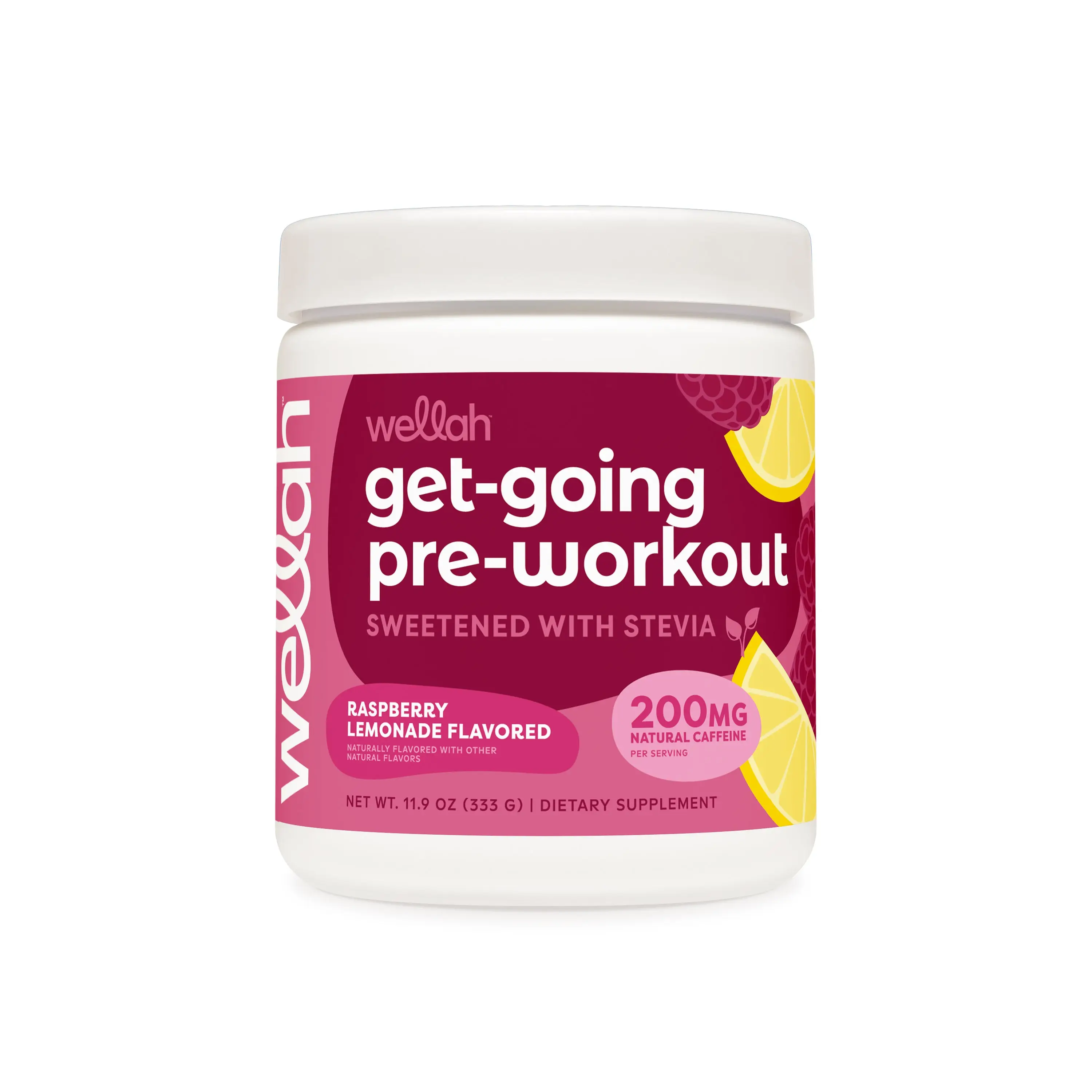 Wellah Pre-Workout | Energy and Caffeine Supplement | 200mg of Natural Caffeine Per Serving | 30 Servings