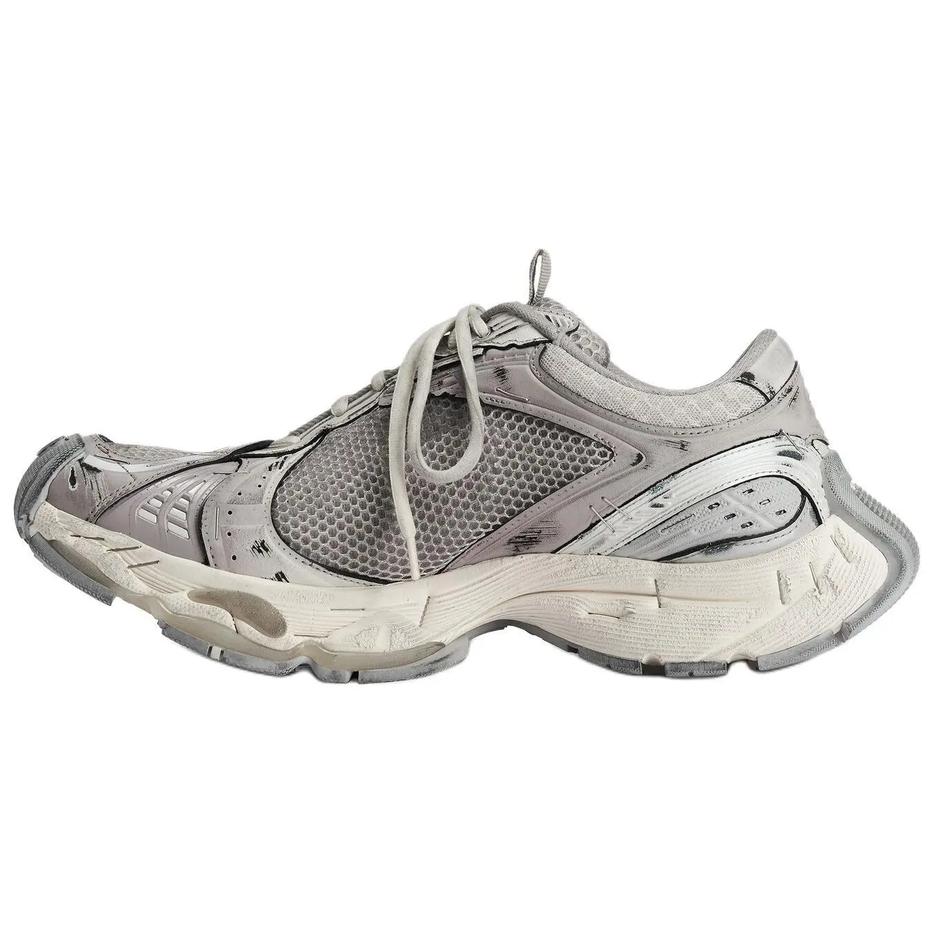 Balenciaga Stapler Sneakers: Low-Top Dad Shoes for Men in Beige with Staple Lacing Trending Shoes, House White Official Shoes to Get / Maison Mihara Verifiable, with credentials and supporting global authentication Footwear Athletic