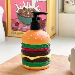 Fun & Playful Cute Burger Dispenser Bottle with Push-Pump Non-Toxic Resin Soap for Kitchen Use Cartoon Pattern Drinking Cup Straw Square Glass Spice Jars Labels HD Transparent Lace Front Body Wave Wig Double Layer Satin Hair Bonnet Set Cordless Pole Saw E