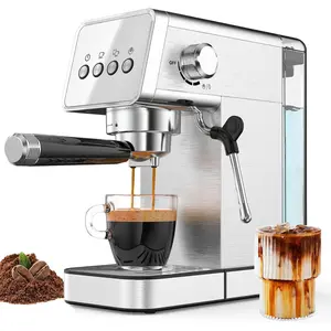 Espresso Machine with Milk Frother, 20 Bar Semi-Automatic Espresso Machine,Espresso Maker with Cup Warming, Removable Water  & Drip Tray, Latte, Cappuccino,  & Kitchen