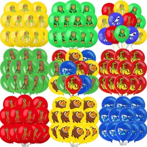Italian Brainrot Balloons Happy Birthday Tung Tung Sahur Tralalelo Balloons Party Decor Disposable Tableware Cake Topper Toy ﻿