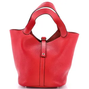 Pre-owned HERMÈS material Bucket Bags Hermes Picotin Lock Bag Clemence MM by Rebag