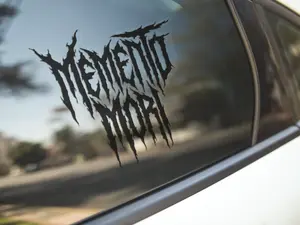 Memento Mori Vinyl Decal For Car Windows, Laptop Sticker, Bumper Sticker, Gothic, Goth, Emo, Cute, Elder Emo, Kawaii, Punk, Metal, Rock