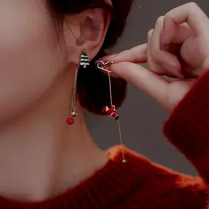 Christmas Santa Claus Tassel Earrings for Women - Festive Gift Charms Pendant
