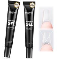 2Pcs*20g No Wipe Hands-Free Nail Glue Gel