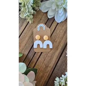 Peach Anchor Dangle Stud