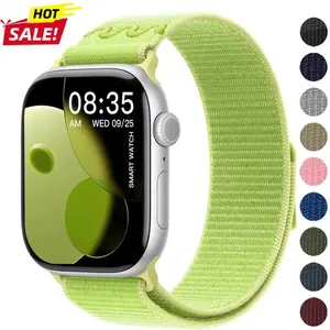 Nylon Elastic Braided Solo Loop Stretchy Straps Sport Wristbands, Smart Watch Accessories, For Apple Watch Band 44mm 45Mm 49mm 40mm 41mm 38mm Ultra 2 Correa Compatible Series 1-11 SE Women Men Watchbands