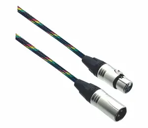 Designer Series XLR Microphone Cable with Reggae Design Protective Sleeve