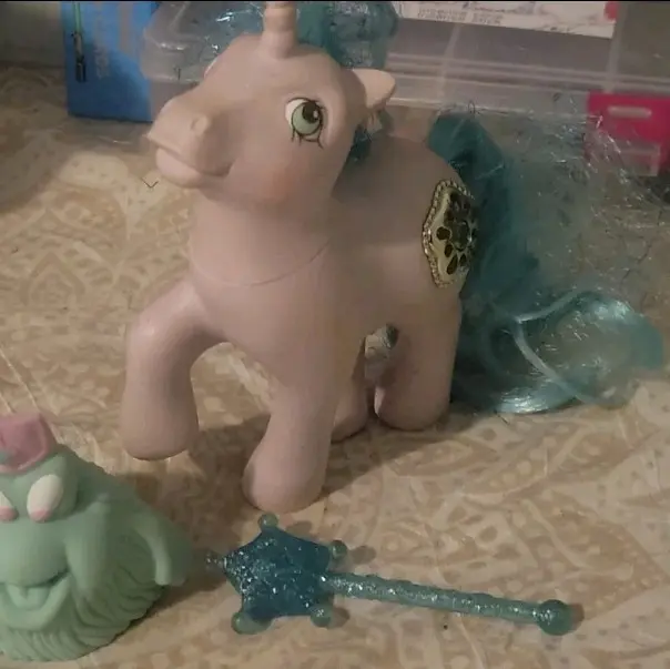 Vintage G1 My Little Pony MLP Princess Sparkle 1987 Pony, Bushwoolie, Wand