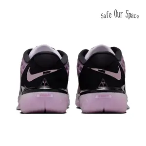 Ultra Light Diamond Lattice Mesh Athletic Sneakers Pink Purple Black Two-Tone Non Marking Transparent Rubber Outsole For Outdoor Pickup Games & Full Day Gym Workout