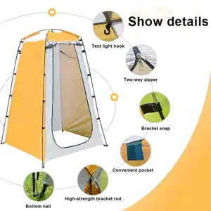 Portable Privacy Shower Tent Outdoor Waterproof Changing Room Shelter for Camping Hiking Beach Toilet Shower Bathroom