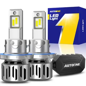 AUTOONE H13 9008  LED Headlight Bulb Conversion Kit Car Light Bulbs, 900% Brightness 6500K White,White Super Bright 6500K Halogen Replace, Pack of 2