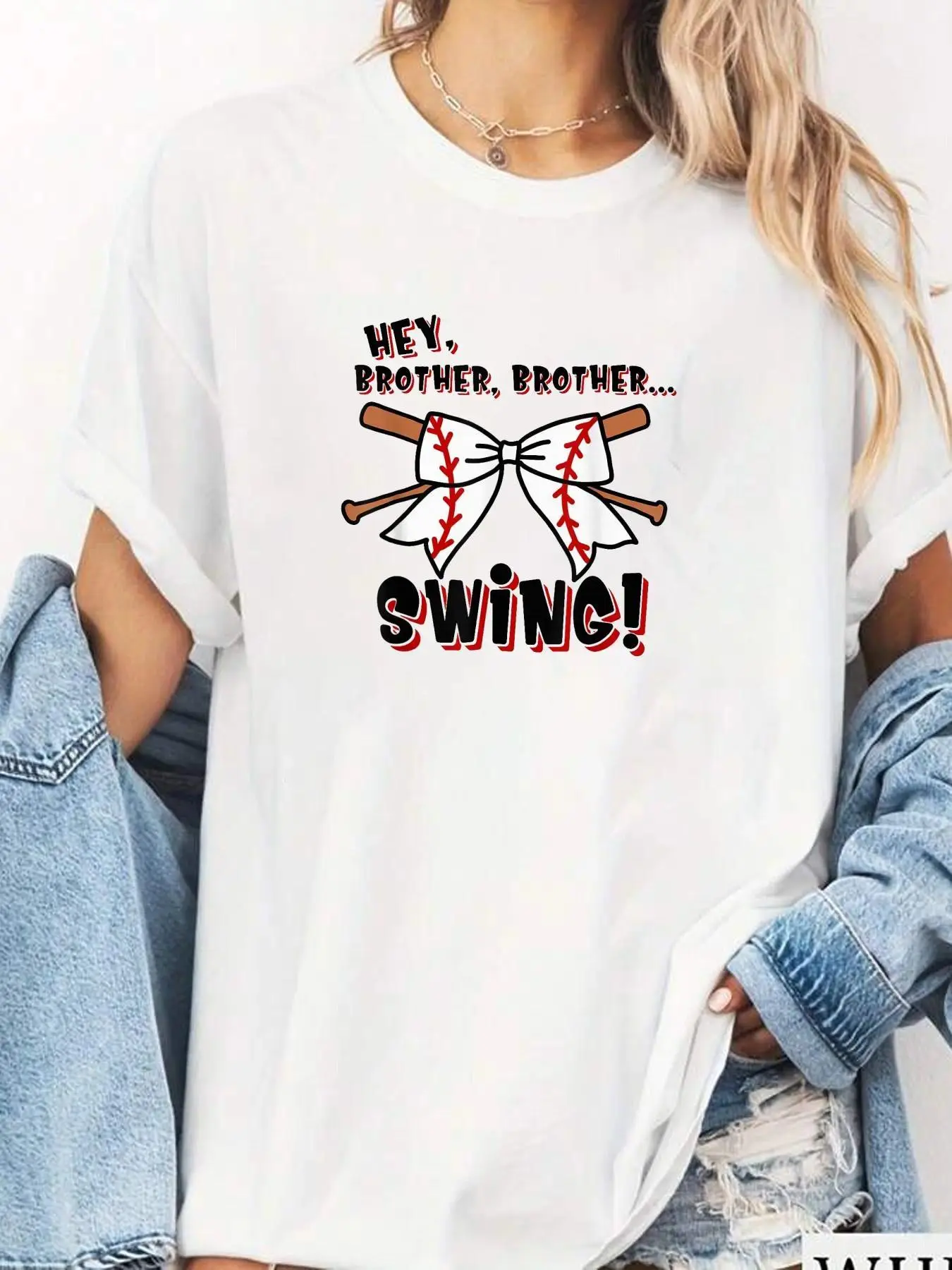 Baseball Sister Hey Brother Brother Swing T-Shirt