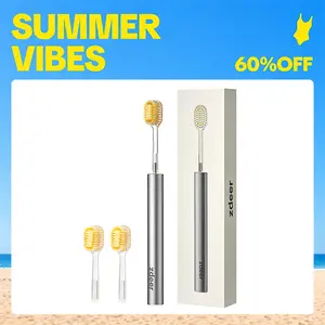 zdeer Toothbrush D4 Metal handle with replaceable brush head —  Eco-friendly and reusable Oral  sustainable
