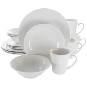 Elama Marshall 16-Piece Porcelain Dinnerware Set
