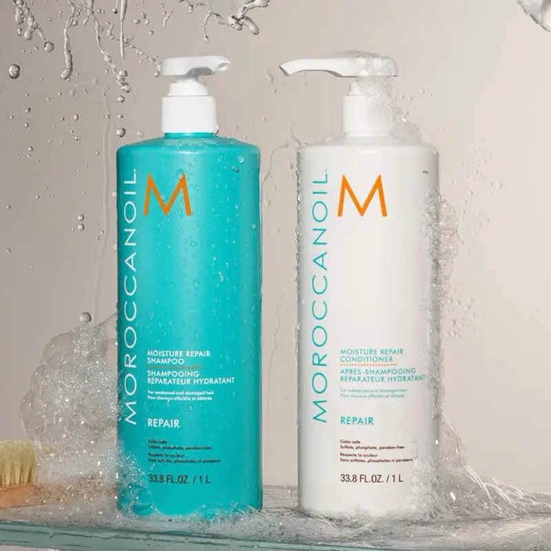 Moroccanoil Repair Haircare Set - 30ml Shampoo and Conditioner, Unisex, Moisture-Boosting for Scalp & Hair Treatment