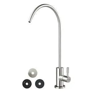 【DealsForYouDays】 Brushed Nickel High-Arch Reverse Osmosis Faucet - Durable Steel, Lead-Free Stainless Steel, Solid Brass Valve, for Kitchen Sink, Bar Counter (Tools & Hardware)dealsforyoudays