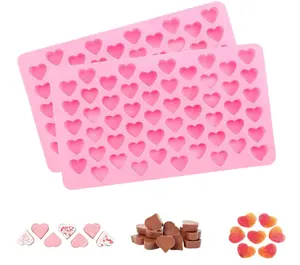 Heart Silicone Molds Non-Stick Food Grade Silicone Baking Mold Reusable Candy Mold Used for Jelly Chocolate Making Supplies