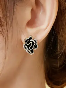 Elegant Rose Flower Earrings, Sweet Embedded Fashion Jewelry, Ideal for Birthday, Valentine's Day, Parties, Daily Wear