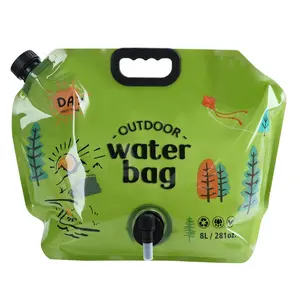 Outdoor Portable Water Bag, Food Grade Tpu Material, Large Capacity 8L, Thick Anti-Puncture, Foldable Storage, Lightweight Hanging Design, Collapsible Water Container