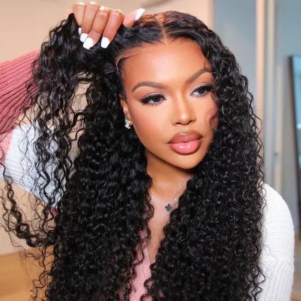 Glueless Water Deep Wave Human Hair Wigs Ready To Go 9x6 Brazilian 13x6 HD Lace Closure Wig Human Hair For Women Pre Plucked 180% Density