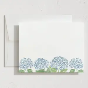 Hydrangea Love Stationery Cards, 10 Count, Blank Cards and Envelopes For Thank You Notes, Invitations & Handwritten Messages, Note Cards & Stationery Set, Gifts for Women, Blue Color Theme