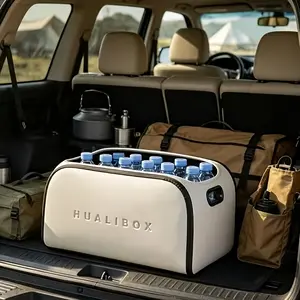 Multi-functional Car Storage Box Large Capacity Waterproof  Leather Trunk Organizer Luxury Car Storage Box Car Storage Wonder Car Console Planner SUV Rear Storage Box
