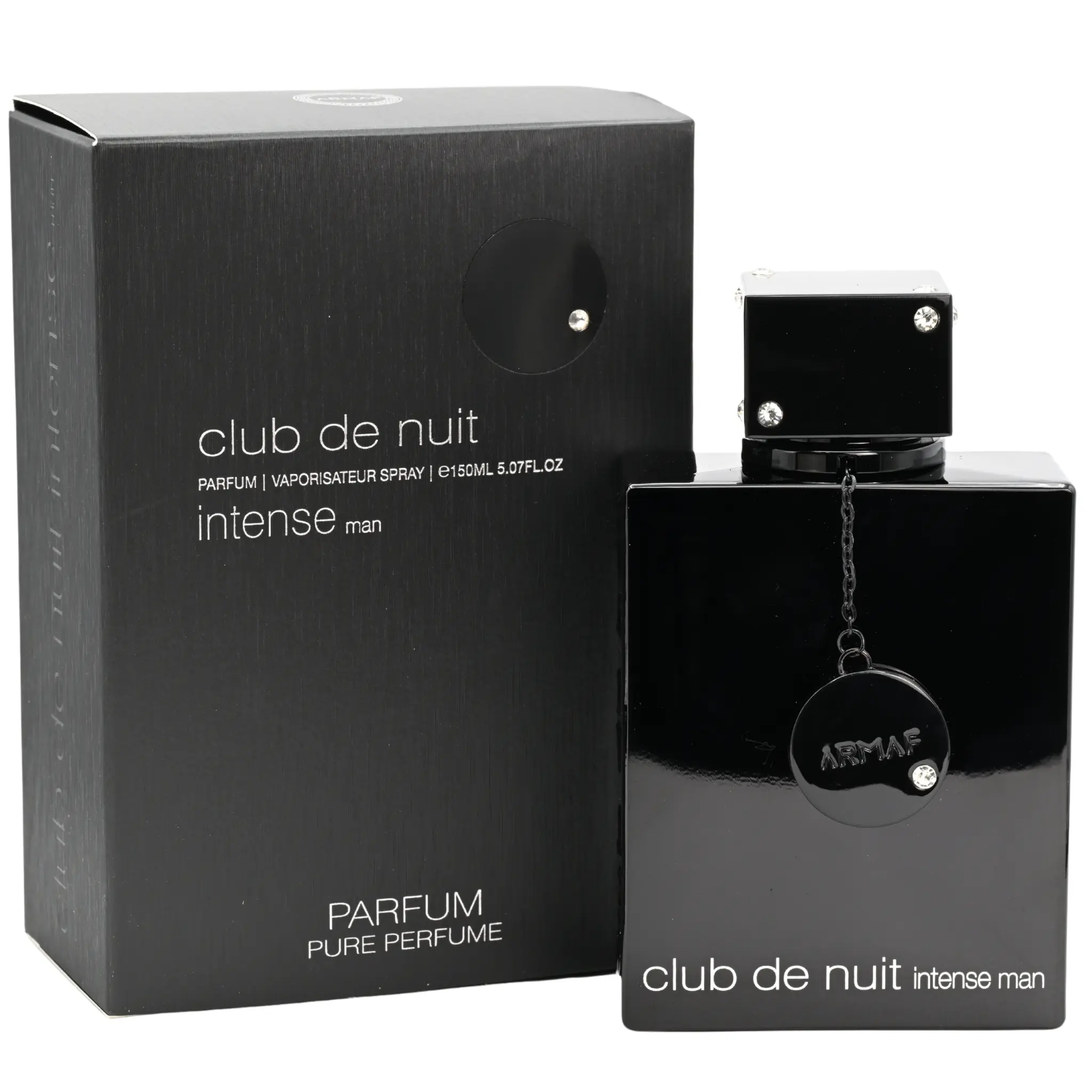 Armaf Club de Nuit Intense Man Pure Perfume, Long-Lasting Bold Scent with Woody & Spicy Notes, Men's Fragrances, 5.07 fl oz, Ambery Woody Fragrance