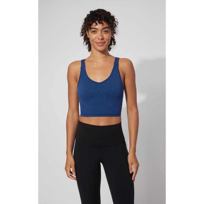 2 PK Alamo Ribbed Seamless V-Neck Bra Tank