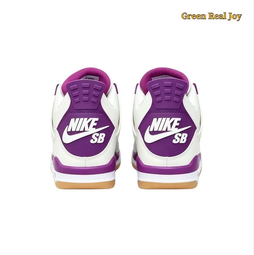 Cream Purple Mid Top Basketball Sneakers Brand New Breathable Mesh Upper Cushioned Trainers Shock Absorbing Ankle Support Retro Streetwear Footwear Multi Size Daily Casual Comfort Sports Shoes