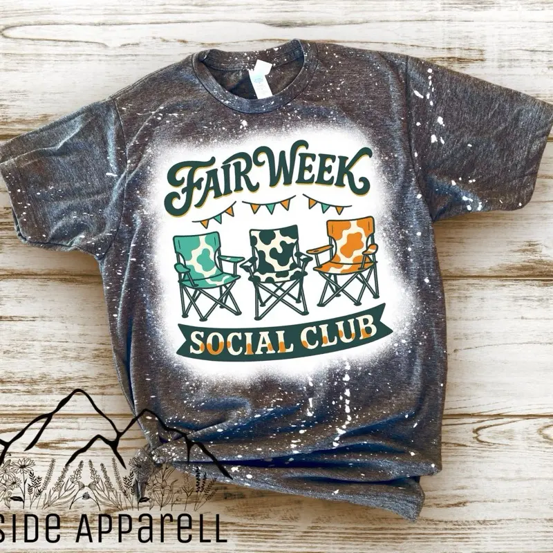 Fair Week Social Club Shirt, County Fair Tee, Cow Print Camping Chair Shirt, Fair Season Graphic Tee, Carnival Shirt, Western Fair Outfit