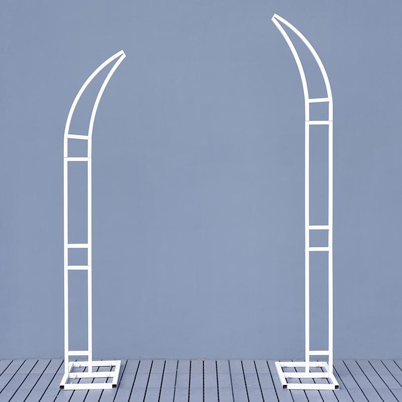 S-A7152 Wrought Iron Arch Flower Door Shelf Outdoor Wedding Backdrop Decor Floral Frame