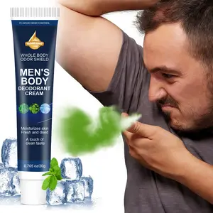 Men's 72-Hour Full-Body Deodorant Cream, Odor Protection, Contains Mint, Chamomile & Hyaluronic Acid, Moisturizes Skin, Keeps Fresh and Dry