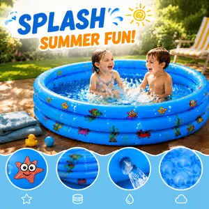 Garden Round Inflatable Baby Swimming Pool, Portable Inflatable Child/Children Little Pump Pool,Kiddie Paddling Pool Indoor&Outdoor Toddler Water Game Play Center for Kids/Girl/Boy-941