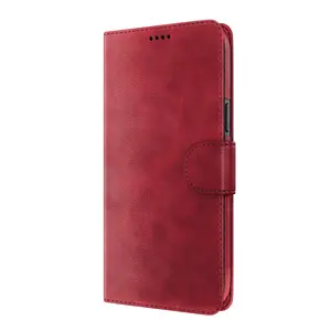iPhone EMF Blocking Vegan Leather Wallet Phone Case - Red