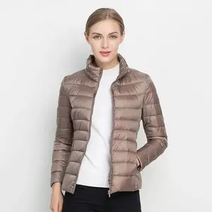 Women's winter coat autumn and winter fashion thin down stand collar slim fit women's winter down coat Tops Jacket Womenswear Day