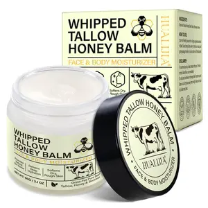 Hualijia Daily Moisturizing Cream for Dry Skin, Body Care Deep Nourishing Balm with Grass-Fed Beef Tallow & Beeswax, Softening Roughness, 100g Single Pack