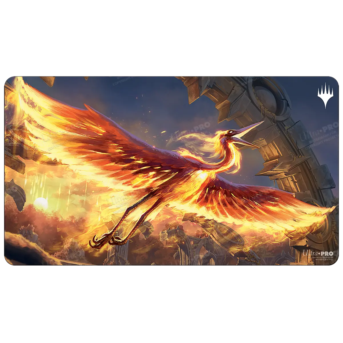 Innistrad: Midnight Hunt Sunstreak Phoenix Standard Gaming Playmat for Magic: The Gathering