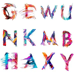 Colorful Letter Pattern Heat Transfer Sticker, 12pcs/set High Elasticity Vinyl Material, DIY Decoration Handcraft for T-shirt, Hoodie, Jeans & Backpack Handmade Crafts