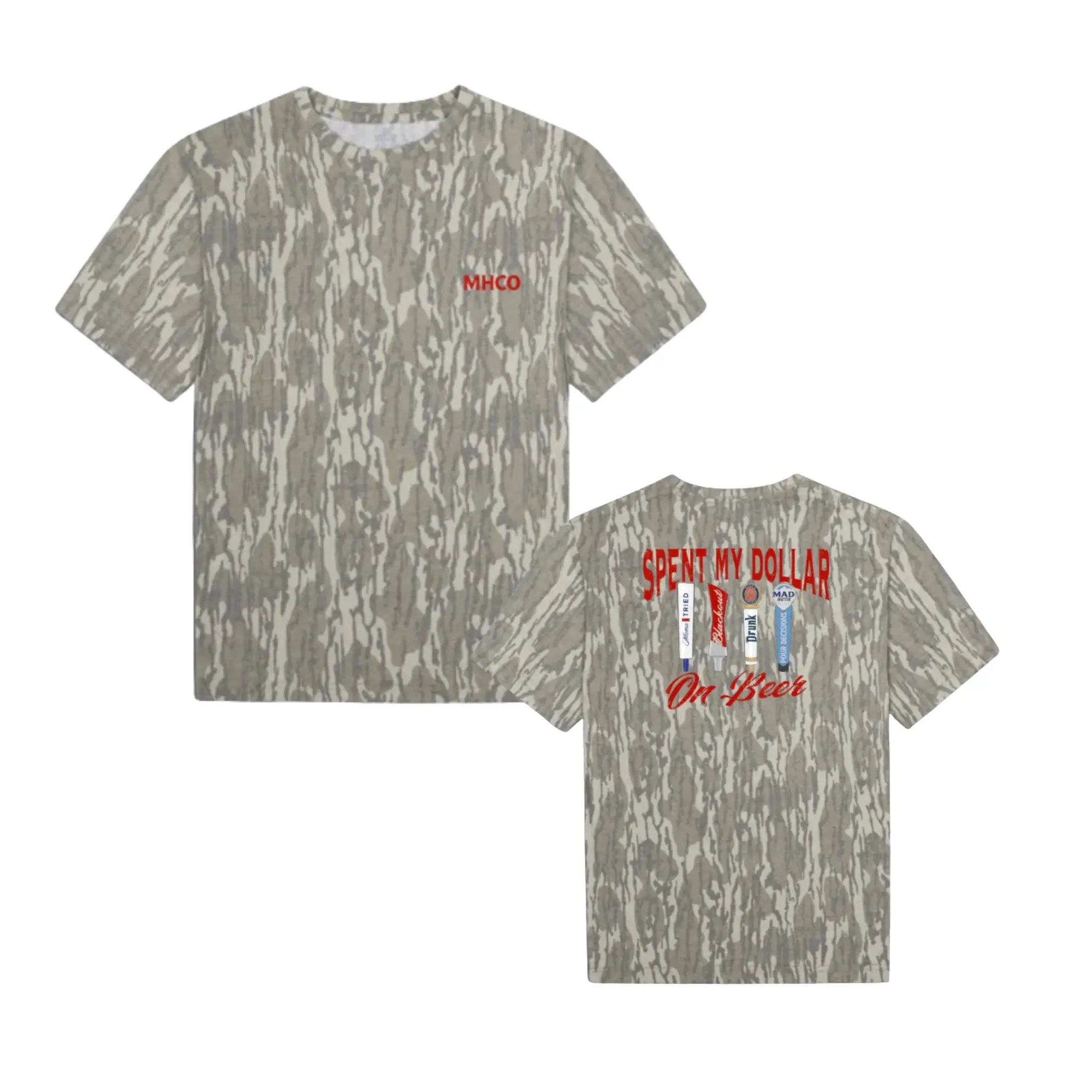 Men's Short-Sleeve Spent My Dollar on Beer Vintage Vibe T-Shirt - Menswear, Stylish Classic Graphic Print, Unisex Casual Streetwear Tee (S-5XL)