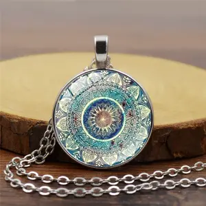 Mandala..Yoga Time Gemstone  Fashion  Pendant.A bond of love. friend necklace color diamond