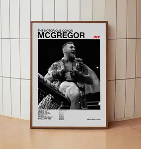 Custom UFC Poster Choose Any Fighter includes photo, stats, and more, personalized Decor Print