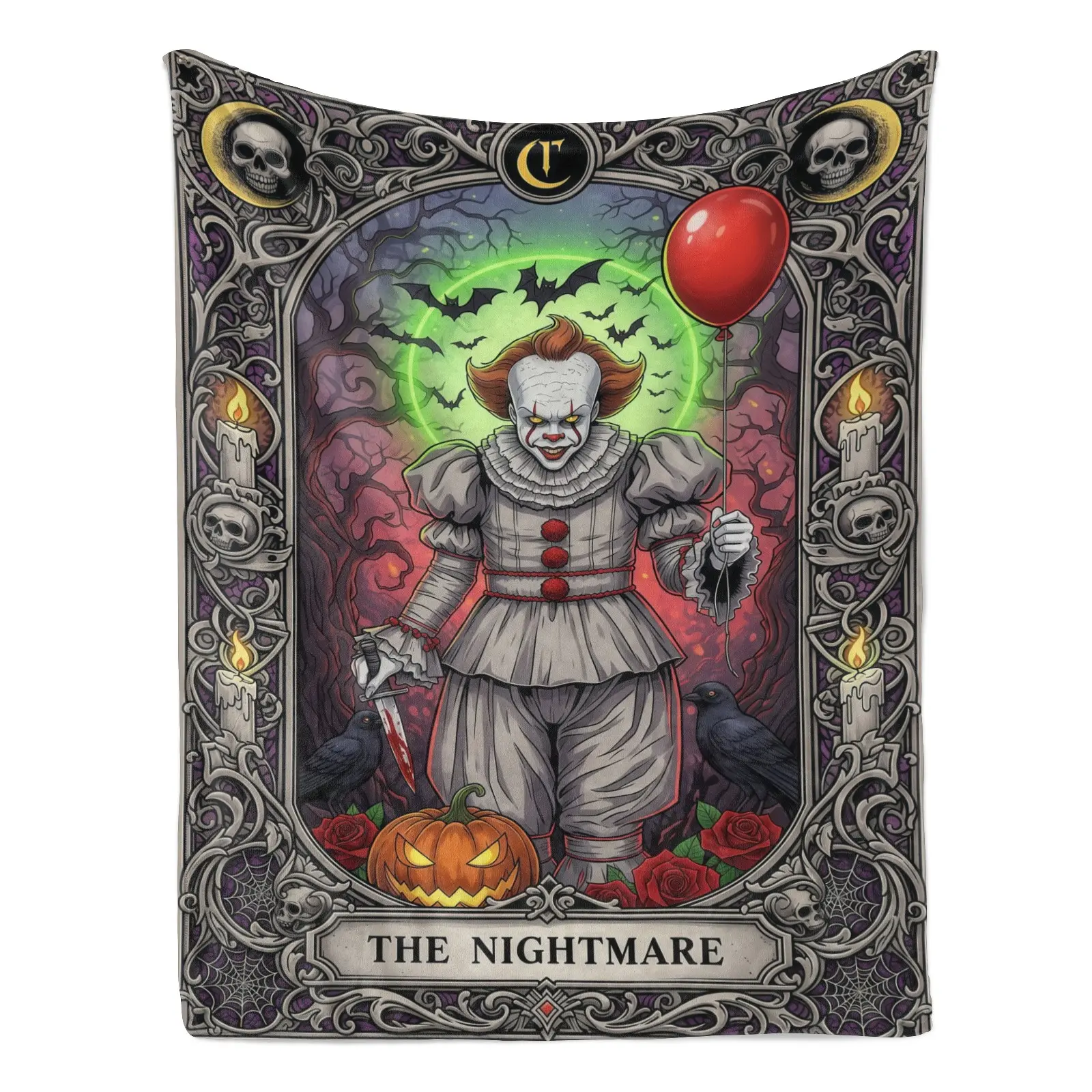 Classic Halloween Movie Horror Character Throw Blanket Soft Funny Throw Blanket Cozy Lightweight Plush Portable Cover Blanket For Sofa,Warm Gift For Birthday,Christmas,Multiple Blanket