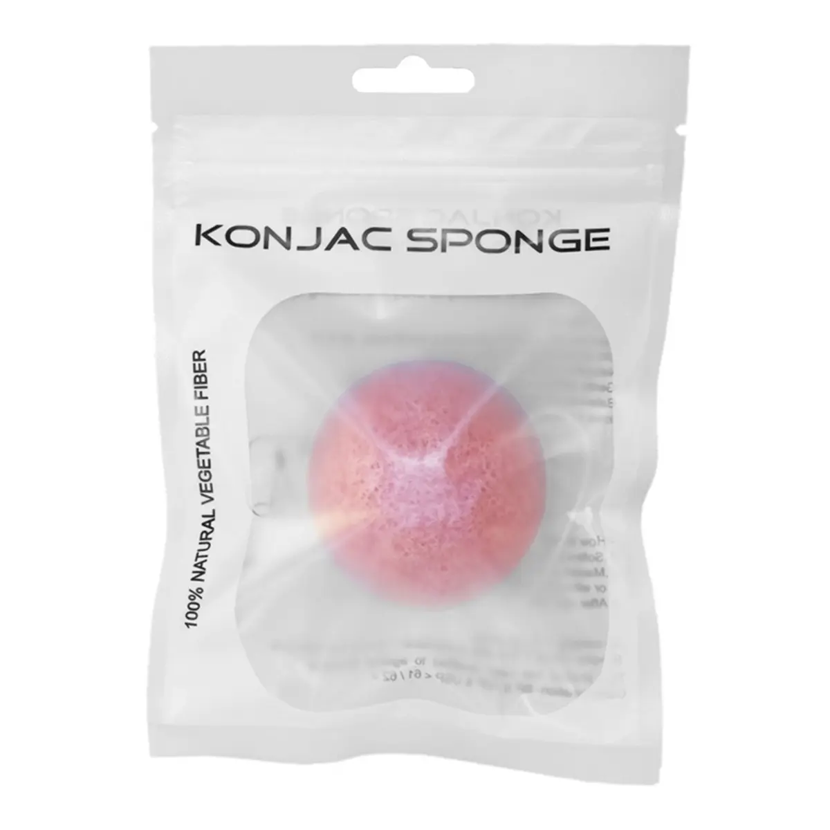 Rose Infused Premium Natural Konjac Sponge – 100% Natural Facial Cleansing Sponge - Gentle Exfoliating