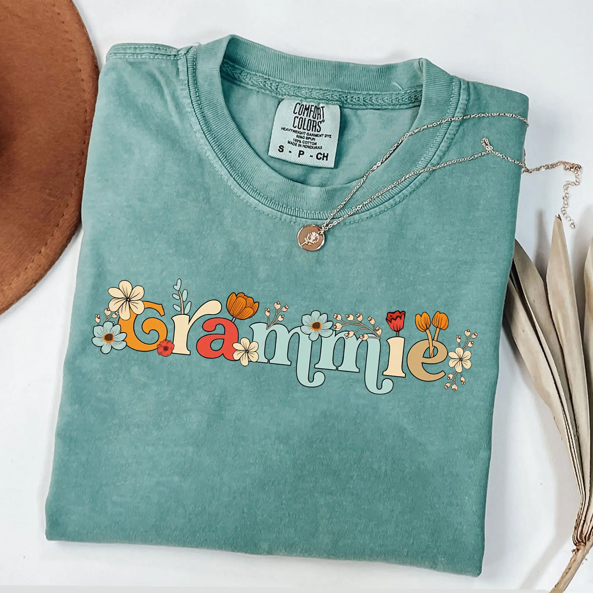 Grammie Shirt for Grammie Gift Shirt, Floral, Spring Cute Gift from Grandkids New Grammie Shirts, Comfort Colors Tee