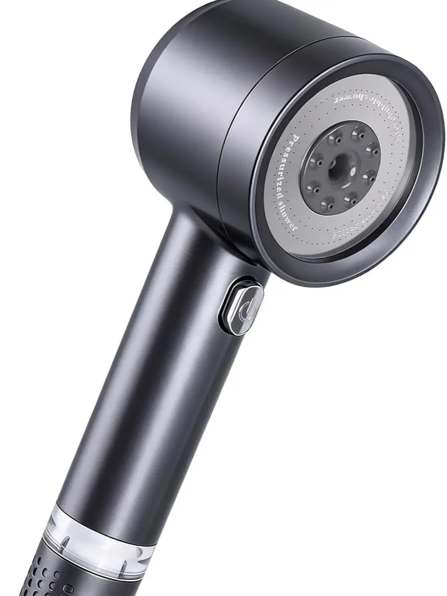 Ion Drops Shower Head, 2026 NEW Filtered Handheld, High Pressure 4-Spray for Hard Water | Power Wash to Clean Tub, Tile & Pet Bath | Upgraded Thick ABS