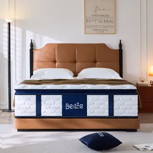 SummerWins Bezzze Upgraded 14 Inch Queen Hybrid Mattress in a Box, Enhanced Support Memory Foam & Pocket Spring Mattress for Superior Back & Lumbar Support, Pressure Relief & Motion Isolation