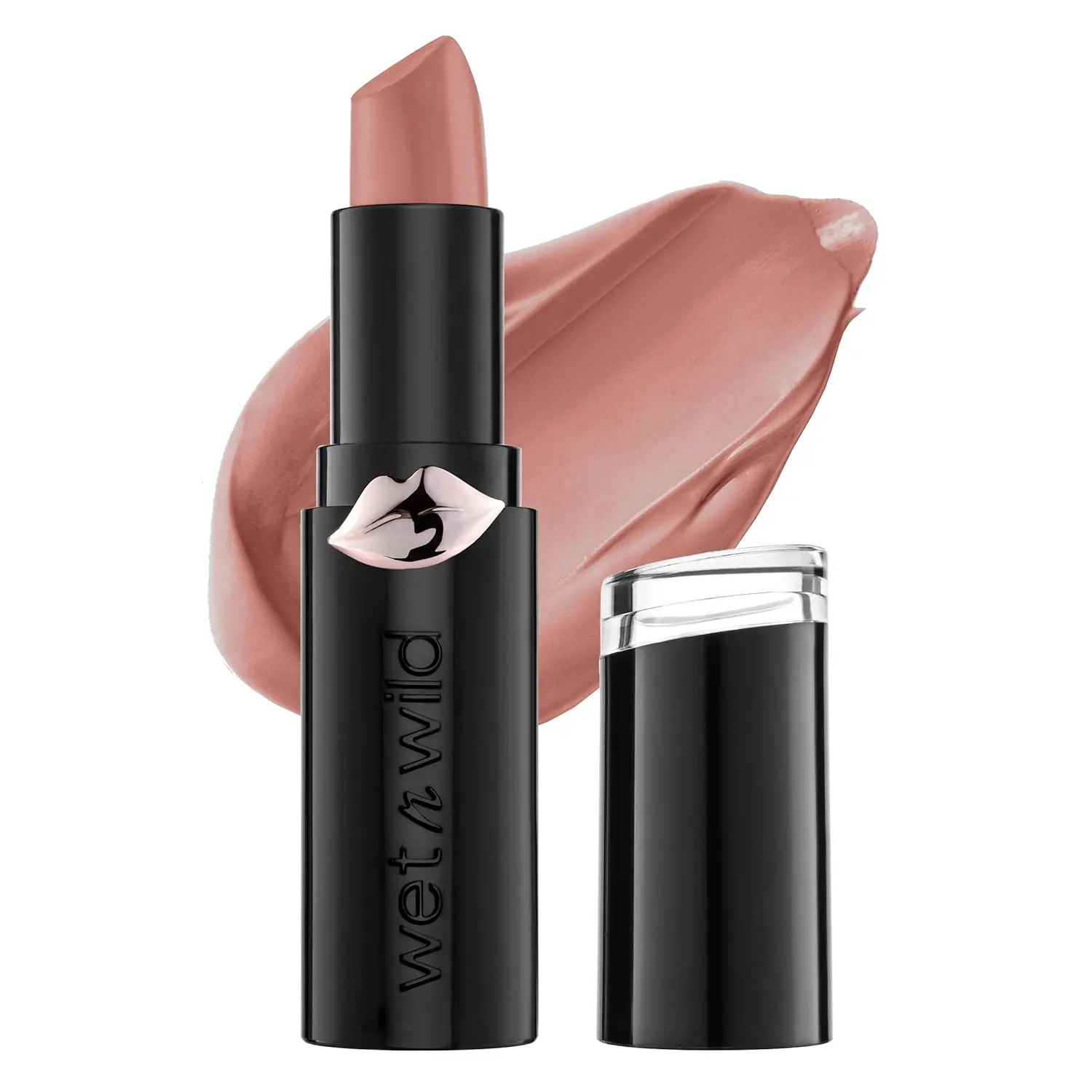 Mega Last Matte Lip Color, Semi Matte Hyaluronic Acid Infused, Long Lasting Full Coverage for a Nourishing Pout, Cruelty-Free & Vegan - Bare it All