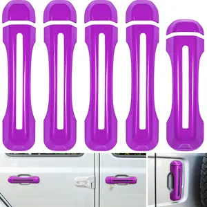 Door Handle Inserts Cover Trim+Tailgate Handle Cover for Jeep Wrangler JL JLU Sports Sahara Freedom Rubicon Unlimited Gladiator JTDoor &Door Exterior Accessories (Purple PCS)